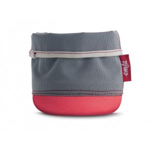 Кашпо EMSA Soft Bag серо-красный, 15 см